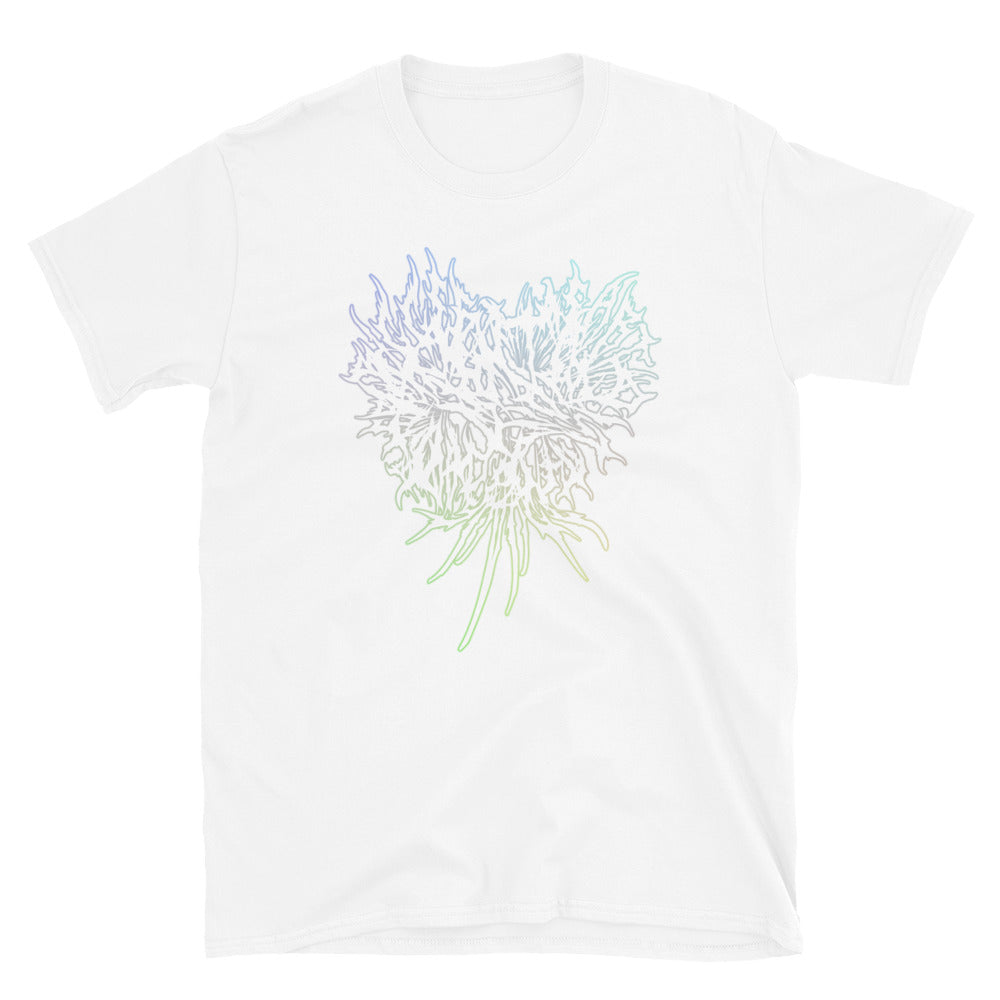 Camiseta blanca fresca ajustada Hentai Savage Heart