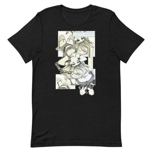 Chain Smoke unisex t-shirt2022, anime, comic, gold, hentai clothing, popBuy Hentai Clothing online. Buy Hentai apparel online at Hentai-Clothing.com. New Hentai 2022.