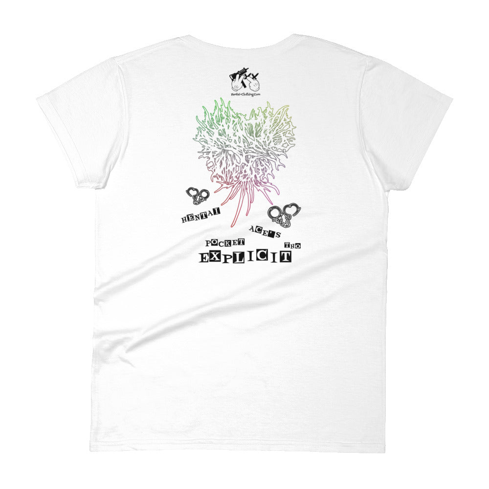 Camiseta hentai salvaje delantera y trasera para mujer